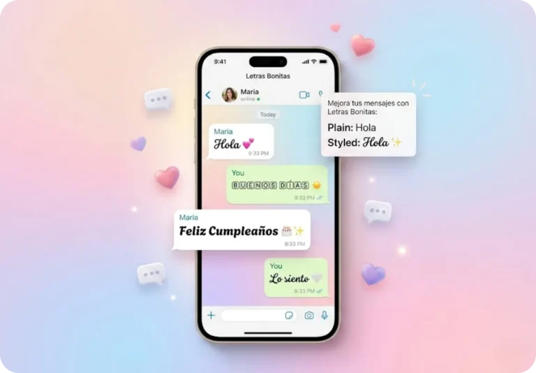 Escribe texto con letras bonitas