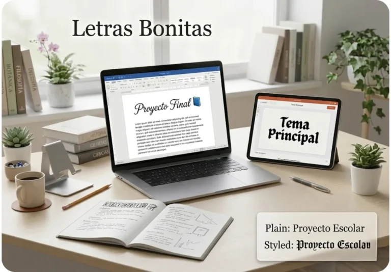 Uso de letras bonitas en el trabajo educativo